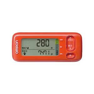 オムロン 活動量計 レッド HJA-400-R