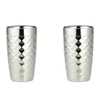 磨き屋シンジケート 370ml 2重ビアタンブラー 2cup（ダイアモンドカット仕上げ）