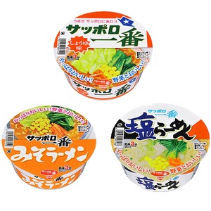 サッポロ一番 どんぶり（みそ、しょうゆ、塩） 各12食(計36食)
