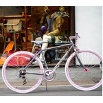クロスバイク 700c（約28インチ）/メタル×ピンク シマノ7段変速 重さ/11.8kg 【Raychell+】 レイチェルプラス R+712 Andersen