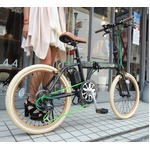 折りたたみ電動アシスト自転車 20インチ/ブラック(黒) シマノ7段変速 アルミ 【Raychell】 レイチェル+ R+511EA ALOEA