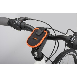 フォンケース(携帯電話ケース)&ステム用ブラケットセット 【IBERA】 IB-PB1+Q4 ブラック(黒) 〔自転車パーツ/アクセサリー〕