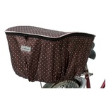 バスケットカバー(自転車後ろカゴ用カバー) 撥水加工/反射マーク付き 【MARUTO】 D-4RMT 茶 〔自転車パーツ/アクセサリー〕