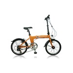 折りたたみ自転車 20インチ/オレンジ シマノ7段変速 重さ 約14.0kg アルミフレーム 【MIWA】 ミワ FD1C-207
