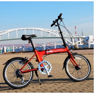 折りたたみ自転車 20インチ/レッド(赤) シマノ7段変速 重さ 約14.0kg アルミフレーム 【MIWA】 ミワ FD1C-207