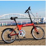 折りたたみ自転車 20インチ/レッド(赤) シマノ7段変速 重さ 約14.0kg アルミフレーム 【MIWA】 ミワ FD1C-207