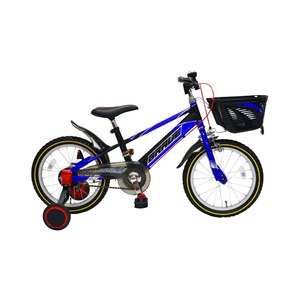 子供用自転車 16インチ/ブルー(青) 簡単着脱ペダル&簡単着脱補助車 【ブレイヴ】