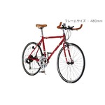 クロスバイク 27.5インチ/レッド(赤) シマノ21段段変速 重さ11.2kg フレームサイズ/480mm 【AlfaRomeo】 AL-TR650C