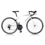 ロードバイク 700c（約28インチ）/ホワイト(白) シマノ21段変速 重さ/ 11.8kg 軽量 アルミフレーム 【AlfaRomeo】 アルファロメオ R7
