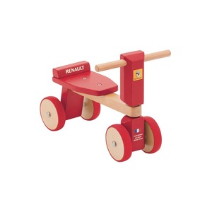 幼児用自転車(乗用玩具/四輪車) レッド(赤) 木製 重さ3.0kg 【RENAULT】 ルノー WOODY WalkerBike
