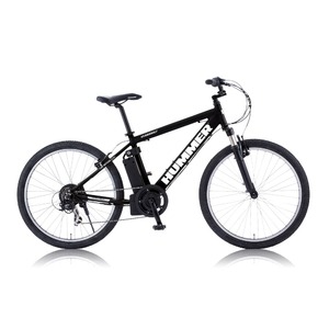 電動アシスト自転車 26インチ/ブラック(黒) シマノ7段変速 アルミフレーム 【HUMMER】 ハマー AL-ATB267E Assist