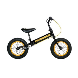 幼児用自転車/ペダル無し自転車 12インチ/イエロー(黄) 重さ4.7kg 専用スタンド付き 【HUMMER】 ハマー TRAINEE Bike