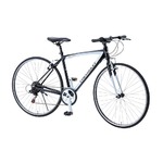 クロスバイク 700c（約28インチ）/ブラック(黒) シマノ6段変速 重さ13.0kg アルミフレーム 【CHEVY】 AL-CRB7006NX