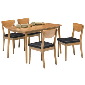 ダイニングセット 5点 【ダイニングテーブル&チェア4点】 木製 ナチュラル 【組立品】
