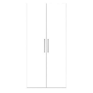 ワードローブ 【幅80cm】 船底タイプ スライドレール付き引き出し 日本製 ホワイト(白) 【完成品】【開梱設置】