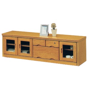 ローボード(サイドボード/テレビ台) 【幅150cm】 木製 引き出し/鍵付き ナチュラル 【完成品】【開梱設置】