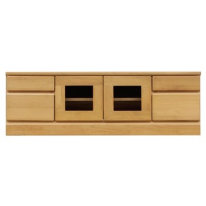 2段ローボード(テレビ台/テレビボード) 【幅120cm】 木製 扉収納付き 日本製 ナチュラル 【完成品】