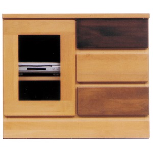 3段ローボード(テレビ台/テレビボード) 【Bタイプ/幅60cm】 木製 日本製 ナチュラル 【完成品】