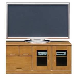 ローボード(テレビ台/テレビボード) 幅100cm 木製 扉/可動棚付き ナチュラル 【完成品】