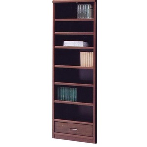 オープンラック/オープンシェルフ 幅65cm 木製 棚板/引き出し収納付き 日本製 ブラウン 【完成品】【開梱設置】