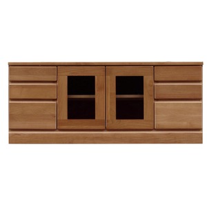 3段ローボード（テレビ台/テレビボード） 【幅120cm】 木製 扉収納付き 日本製 ブラウン 【完成品】