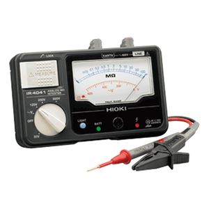 日置電機 絶縁抵抗計 4レンジ アナログメグオームハイテスタ（スイッチ付リード9788-01付） IR4041-11