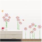 Let's try DIY!! ウォールステッカー 【ＫＲ-0023】　フリーハンドの花畑 / 国内外大人気 シール式 カッティングシート！