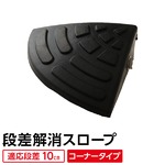 【耐久性に自信アリ】段差スロープ(ゴム製 10cm用)/段差プレート/段差解消スロープ 扇形 駐車場の段差ステップに