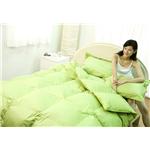 新20色羽根布団8点セット シングル　モスグリーン