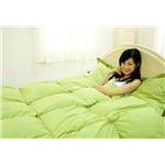 新20色羽根布団8点セット シングル　モスグリーン