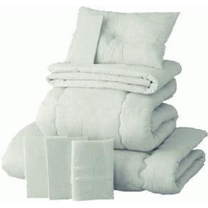 新20色羽根布団8点セット セミダブル シルバーアッシュ