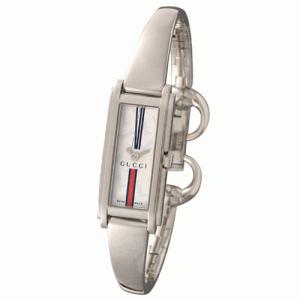 GUCCI（グッチ） YA109501 109 レディースウォッチ（ホワイト ブルーブーツ柄文字盤）