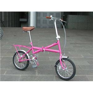 Heaven's パステルカラーXタイプ 16インチ折畳み自転車 ピンク