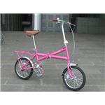 Heaven's パステルカラーXタイプ 16インチ折畳み自転車 ピンク